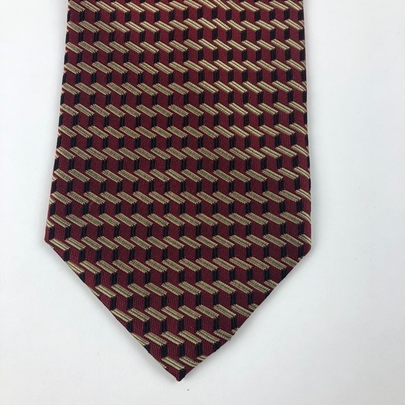 Tesoro Rosso Mens Tie, Red Silk - Picture 3 of 7